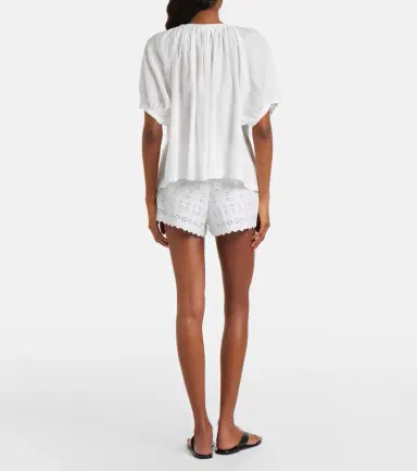 DÔEN Dôen Arda embroidered cotton shorts | Thumbnail 5