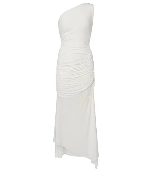 Gathered jersey cocktail dress