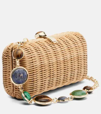 Judith Leiber Couture Poppy embellished wicker clutch | Thumbnail 3