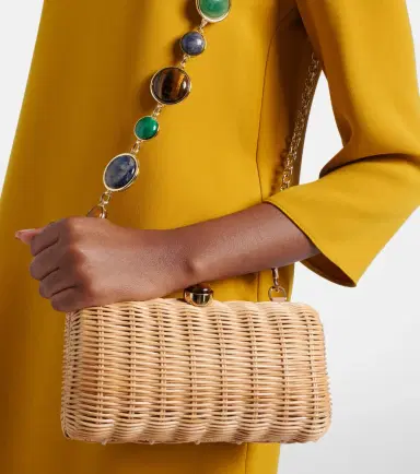 Judith Leiber Couture Poppy embellished wicker clutch | Thumbnail 4