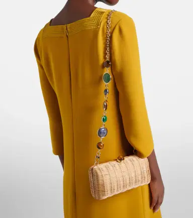 Judith Leiber Couture Poppy embellished wicker clutch | Thumbnail 5