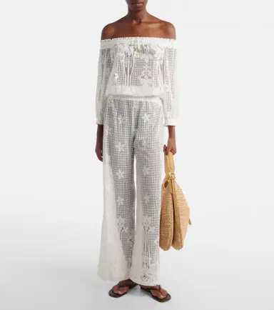 Melissa Odabash Tully crochet cotton-blend jumpsuit | Thumbnail 5
