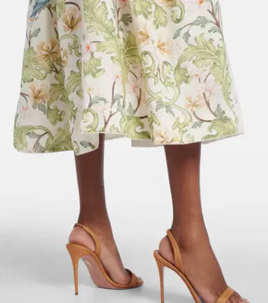 Agua by Agua Bendita Balsa Anhelo floral linen midi dress | Thumbnail 5