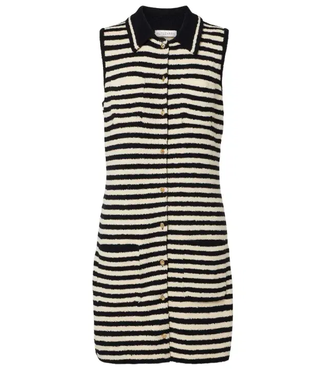 Altuzarra Mamie striped cotton-blend polo dress