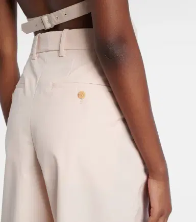 Wardrobe.NYC Wardrobe. NYC Pleated cotton-blend wide-leg pants | Thumbnail 3