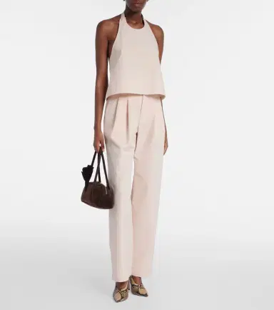 Wardrobe.NYC Wardrobe. NYC Pleated cotton-blend wide-leg pants | Thumbnail 5