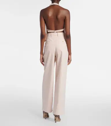 Wardrobe.NYC Wardrobe. NYC Pleated cotton-blend wide-leg pants | Thumbnail 6