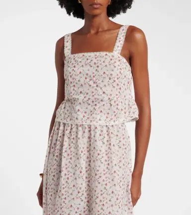 Posse Charlotte floral cotton top | Thumbnail 4
