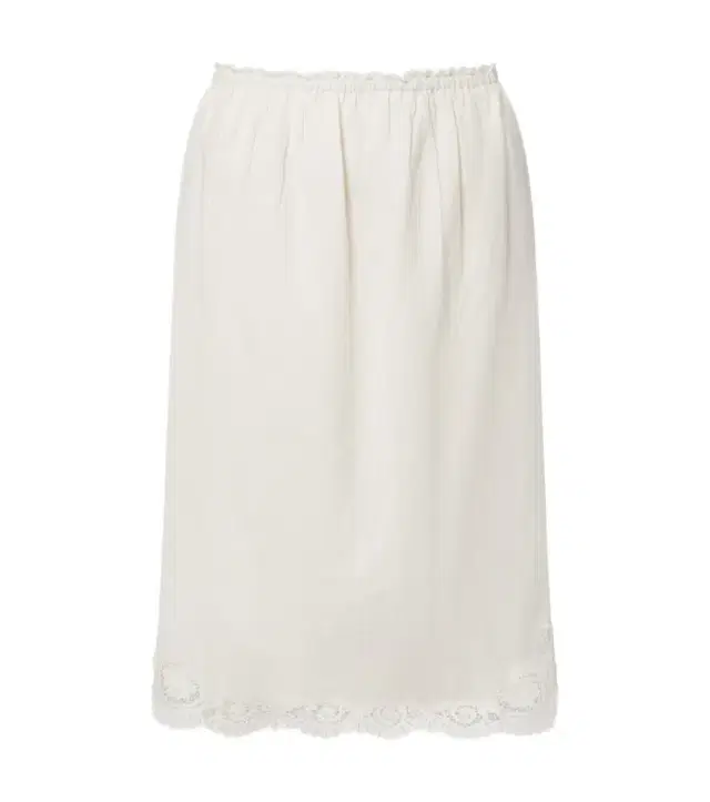 Posse Darya embroidered linen and cotton midi skirt