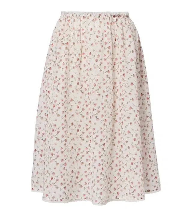 Charlotte floral cotton midi skirt