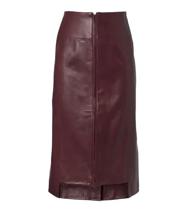 Victoria Beckham Leather midi skirt