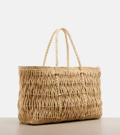 The Row Georgica Large raffia tote bag | Thumbnail 4