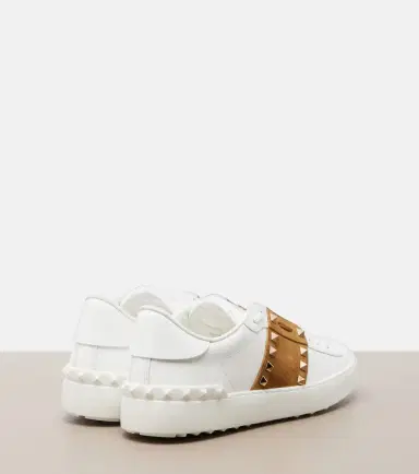 Valentino Garavani Rockstud suede-trimmed leather sneakers | Thumbnail 2 Valentino Garavani Rockstud suede-trimmed leather sneakers | Thumbnail 2
