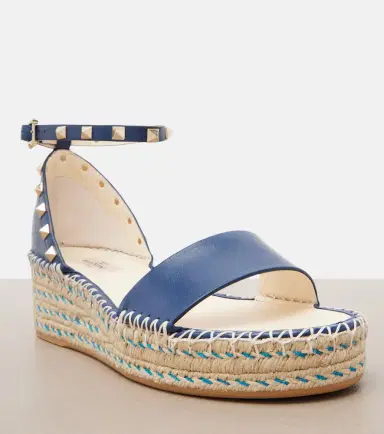 Valentino Garavani Double Rockstud leather espadrille wedges | Thumbnail 2 Valentino Garavani Double Rockstud leather espadrille wedges | Thumbnail 2