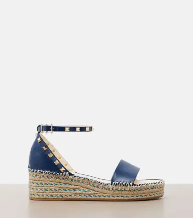 Valentino Garavani Double Rockstud leather espadrille wedges | Thumbnail 3 Valentino Garavani Double Rockstud leather espadrille wedges | Thumbnail 3
