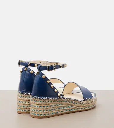 Valentino Garavani Double Rockstud leather espadrille wedges | Thumbnail 4 Valentino Garavani Double Rockstud leather espadrille wedges | Thumbnail 4