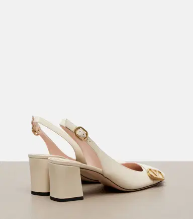 Valentino Garavani Veeside VLogo leather slingback pumps | Thumbnail 3