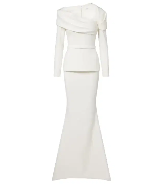 Millie draped crêpe gown