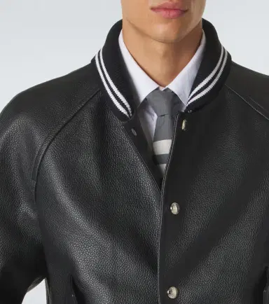 Thom Browne 4-Bar leather bomber jacket | Thumbnail 4