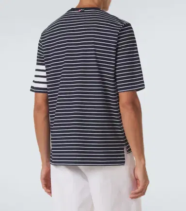Thom Browne 4-Bar striped cotton T-shirt | Thumbnail 4 Thom Browne 4-Bar striped cotton T-shirt | Thumbnail 4
