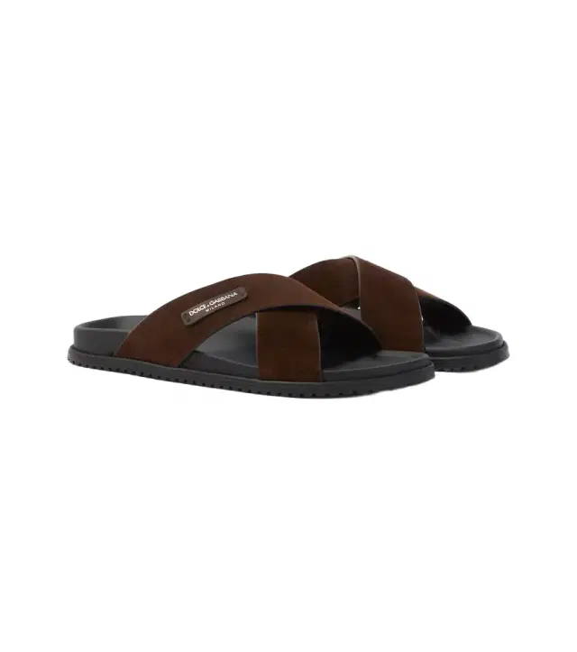 Suede slides