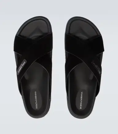 Dolce & Gabbana Logo suede sandals | Thumbnail 3