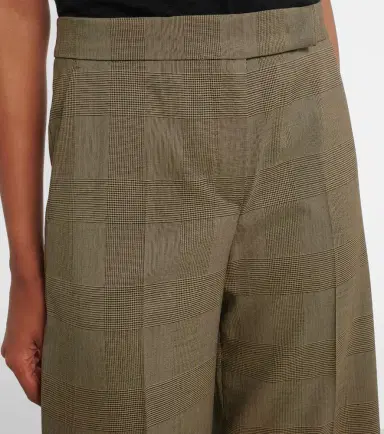 Max Mara Checked virgin wool wide-leg pants | Thumbnail 2