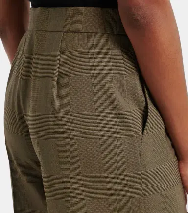 Max Mara Checked virgin wool wide-leg pants | Thumbnail 3
