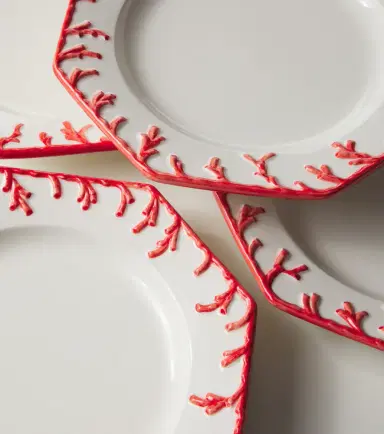 Les-Ottomans Set of 4 ceramic dinner plates | Thumbnail 3