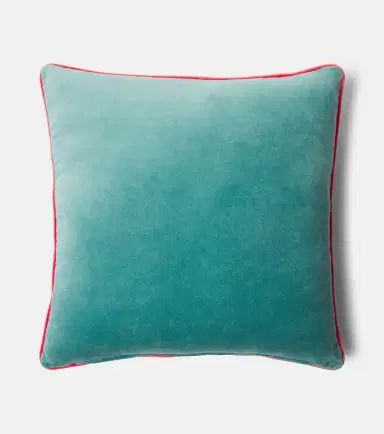 Les-Ottomans Embroidered cotton velvet cushion | Thumbnail 2