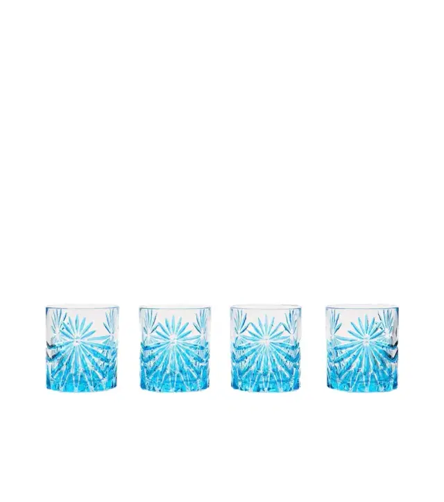 LES OTTOMANS Set of 4 crystal tumblers