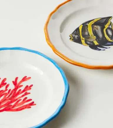 Les-Ottomans Set of 4 ceramic dessert plates | Thumbnail 2