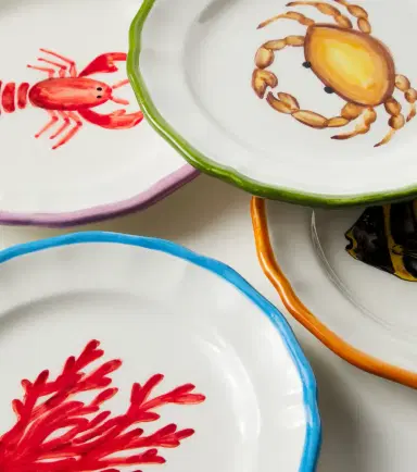 Les-Ottomans Set of 4 ceramic dessert plates | Thumbnail 3