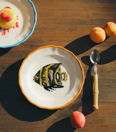 Les-Ottomans Set of 4 ceramic dessert plates | Thumbnail 4