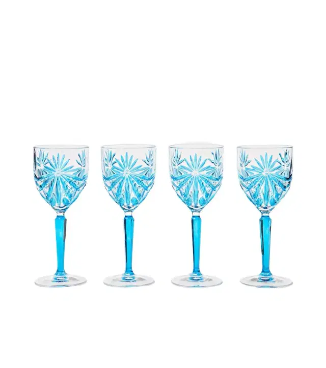 Les-Ottomans Set of 4 crystal wine glasses