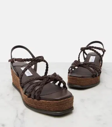 Jimmy Choo Nyra braided suede espadrille wedges | Thumbnail 2