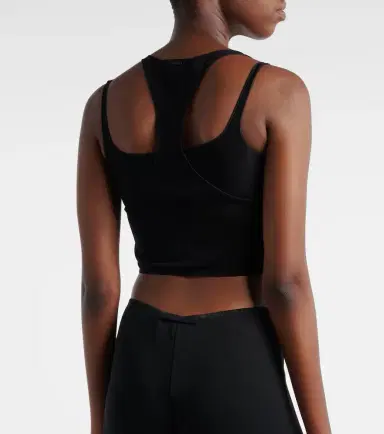 Gucci Layered semi-sheer crêpe jersey top | Thumbnail 2 Gucci Layered semi-sheer crêpe jersey top | Thumbnail 2