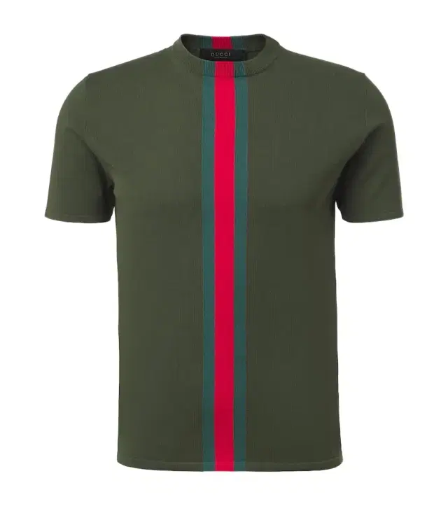 Gucci Web Stripe knitted cotton T-shirt