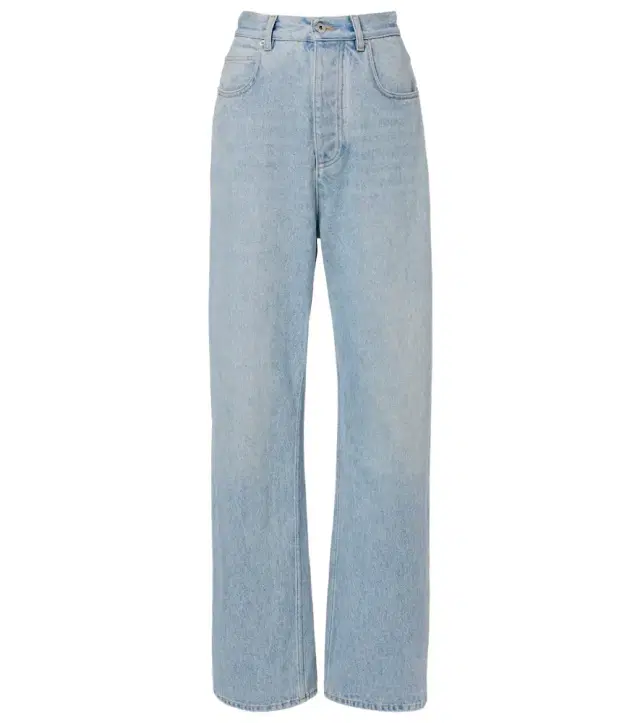 Bottega Veneta Intrecciato leather-trimmed wide-leg jeans