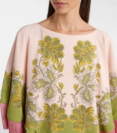 La DoubleJ Swathe Placée reversible satin poncho | Thumbnail 3