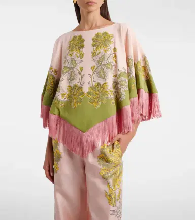La DoubleJ Swathe Placée reversible satin poncho | Thumbnail 4