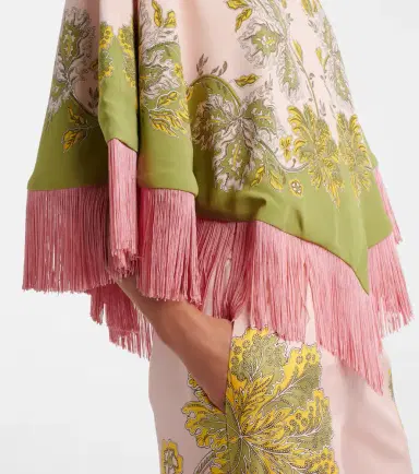 La DoubleJ Swathe Placée reversible satin poncho | Thumbnail 5