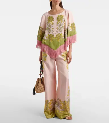 La DoubleJ Swathe Placée reversible satin poncho | Thumbnail 6