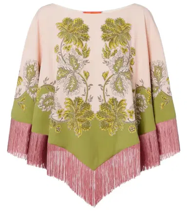 La DoubleJ Swathe Placée reversible satin poncho | Thumbnail 1