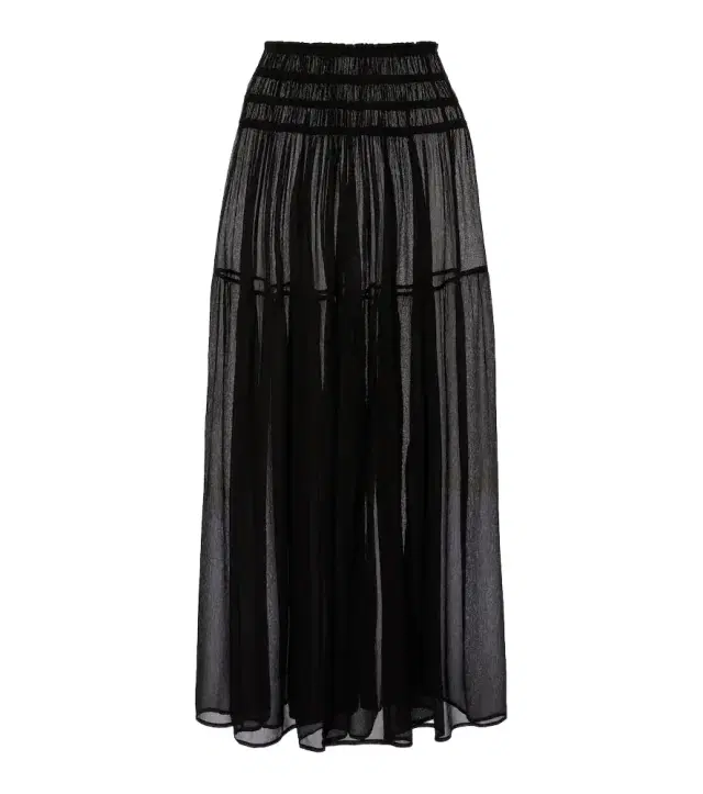 Irresistible silk chiffon maxi skirt