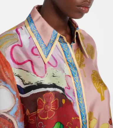 ALÉMAIS Alémais x MLAK printed silk twill shirt | Thumbnail 5