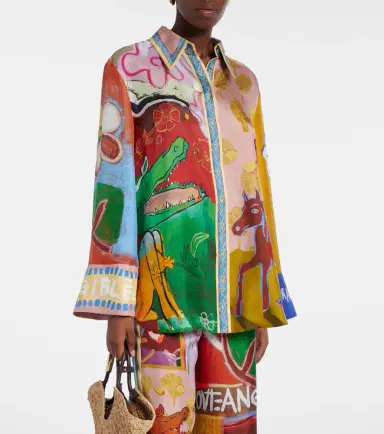 ALÉMAIS Alémais x MLAK printed silk twill shirt | Thumbnail 6