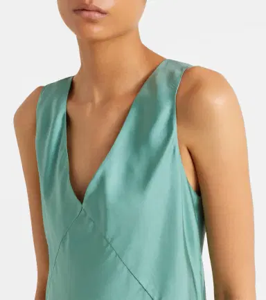 ASCENO Provence silk twill slip dress | Thumbnail 2