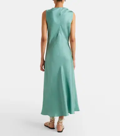 ASCENO Provence silk twill slip dress | Thumbnail 4