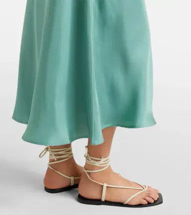ASCENO Provence silk twill slip dress | Thumbnail 5